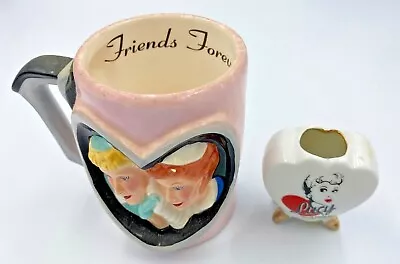  I Love Lucy  Coffee Mug 50th Episode #39 & 91' Tribute Porcelain Heart Trinket  • $25.50