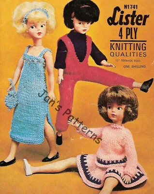 £2.89 • Buy Knitting Pattern Copy 1094.   Dolls Clothes Outfit For Barbie Sindy Etc