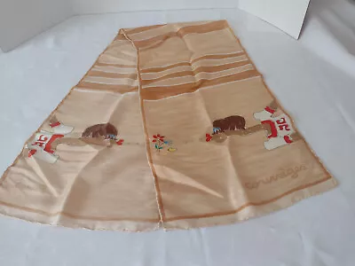 Vintage Courreges Paris Silk Scarf 1970s Modern Art - 11  Wide X 48  Long • $89.95