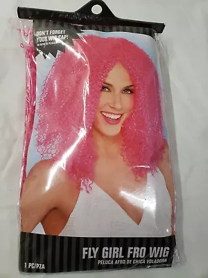 Pink Fly Girl Afro Wig NEW ~ HALLOWEEN 60s 70s DISCO COSTUME PARTY CURLY  • $9.99