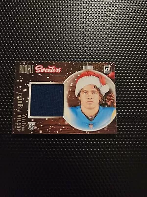 2020 Donruss Justin Herbert Rookie Christmas Sweater Card Holiday Exclusive RC • $49