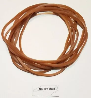 10 K'NEX Large Brown Rubber Bands Heavy Duty 7  Pulley Drive Belt KNEX Rare Part • $11.95