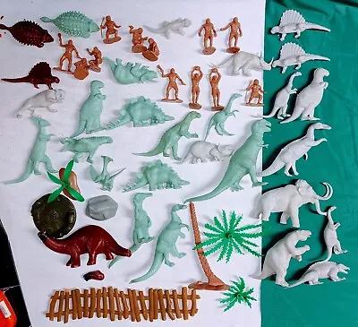 Vintage Marx One Million BC Prehistoric Lot Of 40+ Dinosaurs Cavemen Accessories • $225