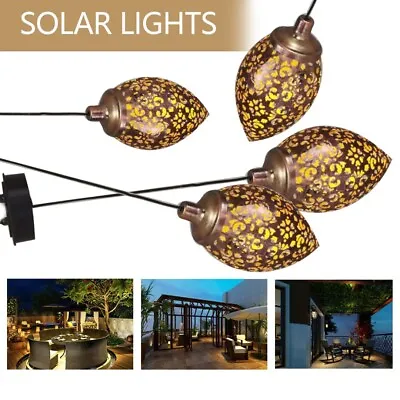 £10.28 • Buy Solar Powered LED Moroccan Hanging Lantern Lamp Outdoor Light Garden Light