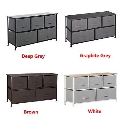 Dresser For Bedroom Storage With 5 Drawer Organizer Closet Chest Fabric Cabinet  • $41.58