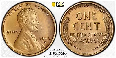 1909 S VDB Small Cents Lincoln Wheat Ears Reverse PCGS Genuine - XF Details BN • $954.98