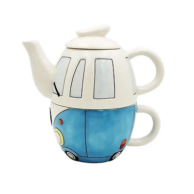 NEW Kombi Van Teapot For One Set Tea Pot Ceramic • $39.95