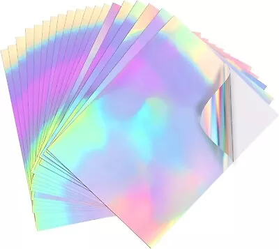 Holographic Vinyl Sticker Paper For Inkjet & Laser Printers - 15 Pack 8.5x11 • $12.95