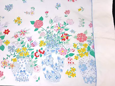 Vintage Martex Standard Pillowcases Percale Barbara Brody Ginger Jars Florals • $8.99