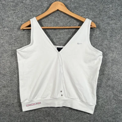 £14.99 • Buy NIKE Tank Top Size XL Womens White Sleeveless Cotton Studio 72 Athletic Vintage