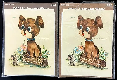 NEW Lot 2 Meyercord 1538-K Decals Dog Mouse Joanne Thomas Vtg 70s Puppy • $8.99