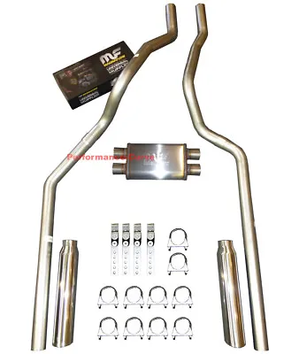 01-06 Chevrolet GMC Truck 6.0L / 8.1L Mandrel Dual Exhaust W/ 14  MagnaFlow • $334.95