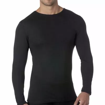 Merino Wool Mens Long Sleeve T-Shirt Quality Thermal Wear Black Grey Ivory Navy • $69.95