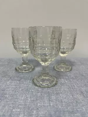 Set Of 3 Jacobean Style Mid-century Sherry/Port Glasses • £10