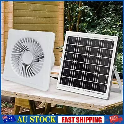 Solar 12V Exhaust Fan Extractor Fan For Bathroom (6 In Fan + 8W Solar Panels) • $77.19