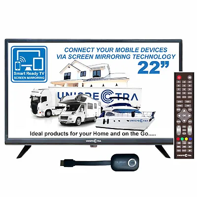 Unispectra 22  TV Smart Ready 12V / 240V Full HD MOTORHOME CARAVAN BOAT VAN • £177.67