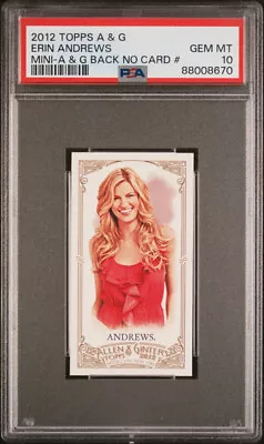 Erin Andrews 2012 Topps Allen Ginter No Number Mini /50 Psa 10 Gem Pop 1 • $61.19