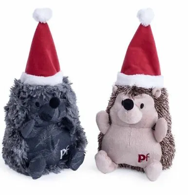 £8.99 • Buy Petface Christmas Hedgehog Plush Squeaky Puppy Dog Toy Xmas Gift - Brown Or Grey