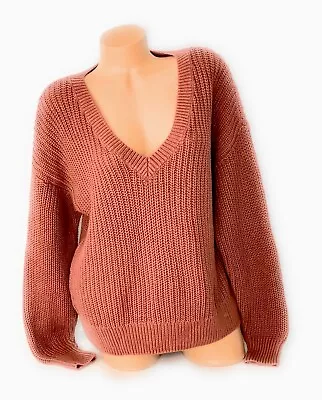 Victorias Secret PINK Forenza Cable Knit V-Neck Pullover Sweater Size Large NWT • $21.85