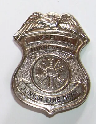 Vintage Inspector Minneapolis Junior Fire Department Badge Metal Minnesota • $9.99