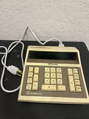 Vintage Litton Monroe 525 Electronic Display Calculator W/Charger - Working! • $49