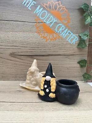 Rubber Latex Mould Gonk Witch Cauldron Tea Light Candle Holder Mold Halloween • £8.50