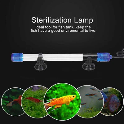 (5W) Aquarium Lights 26cm Fish Tank UV Lamp Submersible Ultraviolet Light • £14.11