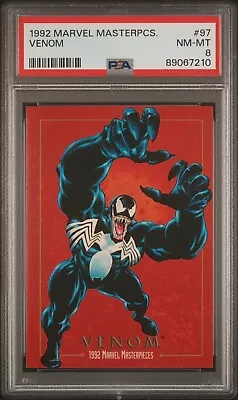 Venom 1992 Marvel Masterpieces #97 Collectible Trading Card Graded (PSA 8) • $150