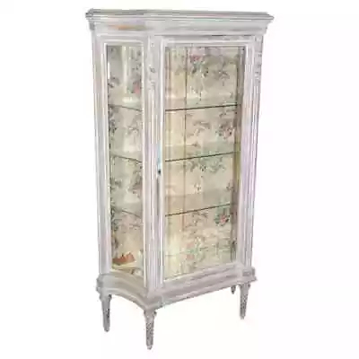 Antique Distressed French Louis XVI Style Curio Cabinet Display Cabinet • $2750