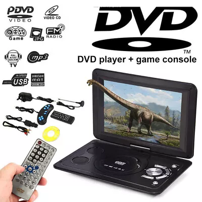 $69.99 • Buy 13.9  Portable DVD Player HD CD TV Player 270° LCD Widescreen Card Reader Player