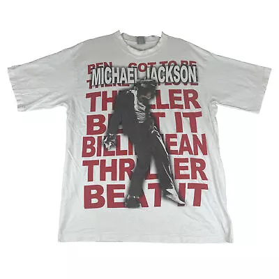 Vintage Y2K Michael Jackson Tshirt Beat It Thriller Billie Jean Size XL • $19.99