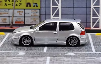 CR FH 1:64 Silver VW Golf GTI MK4 Coupe Sports Model Diecast Metal Car • $49.39