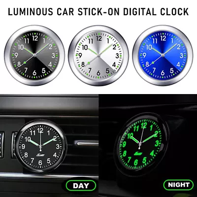 40mm Car Clock Stick-On Mini Digital Watch Mechanics Quartz Clocks Auto Ornament • $8.13