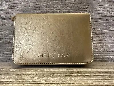 Vintage Glamorous Gold Mary Kay Bag Small Zip Carrier • $12.31