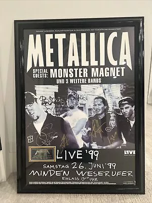 Metallica Signed Tour Poster With COA  • $1495