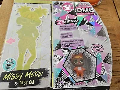 L.O.L. Surprise! O.M.G. Winter Chill Missy Meow And Baby Cat Brand New In Box  • £8