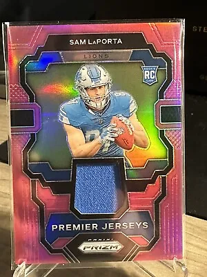 SAM LAPORTA PINK PRIZM JERSEY ROOKIE 2023 Panini Prizm RC Detroit Lions NFL • $14.99