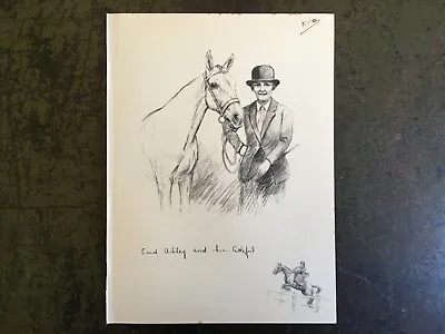 Vintage 'Enid Ashley And Her Doleful' Book Print Drawing By K.F. Barker 1934 • £18