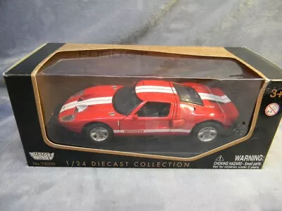 1/24 Scale Motor Max 2002 Ford Gt Concept Red Diecast Car-mib • $24.99