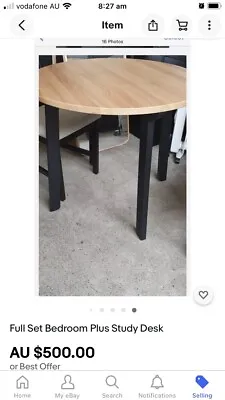 Two White Chairs And Around Table For $75 • $75