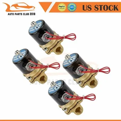 1/2  Npt Air Ride Suspension Valve 12V / 250psi Brass Electric Solenoid  X 4 • $68.82