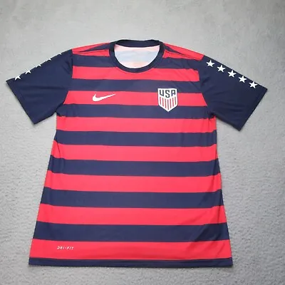 Nike USA Vapor Match Gold Cup Soccer Jersey Tee Shirt Mens Medium Stars Stripes • $27.99