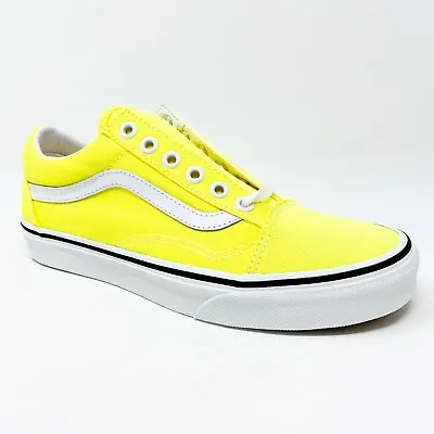 $54.95 • Buy Vans Old Skool (Neon) Lemon Tonic True White Womens Sneakers