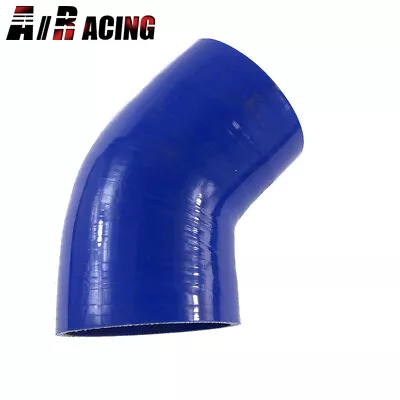 High Performance 4-Ply Blue Silicone 3  Coupler 45 Degree Angled Elbow Hose • $12.89