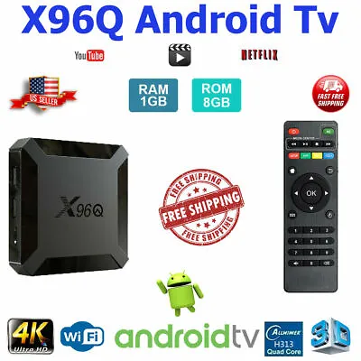 Android 10.0 TV Box X96Q Quad Core HD 4K Media Stream Player Mini PC 2.4G WiFi • $27.99