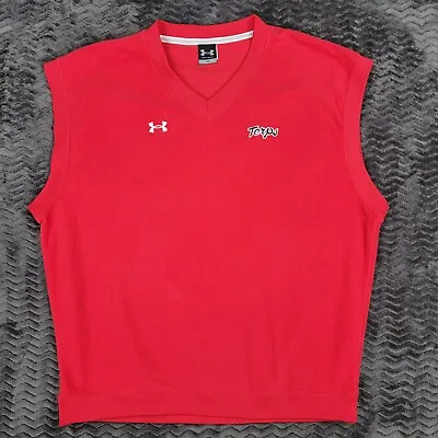 Under Armour Maryland Terrapins Vest Mens Large Red Fleece Terps Script • $21.66