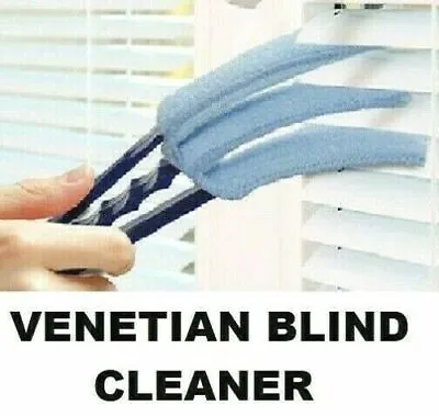 Venetian Window Blind Cleaner Microfiber Brush 3 Pronged Washable Duster Wet/Dry • £3.99