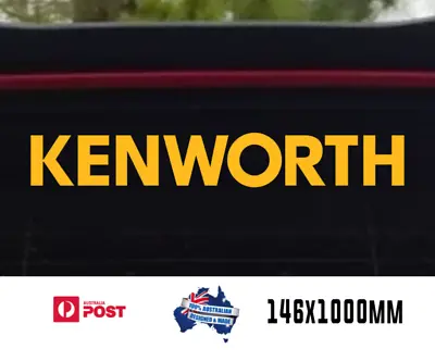 Kenworth Truck Windshield Windscreen Banner Sticker Decal 1000mm YELLOW • $35