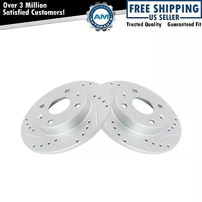 Performance Brake Rotor Drilled Slotted Coated Rear Pair For Miata • $59.89