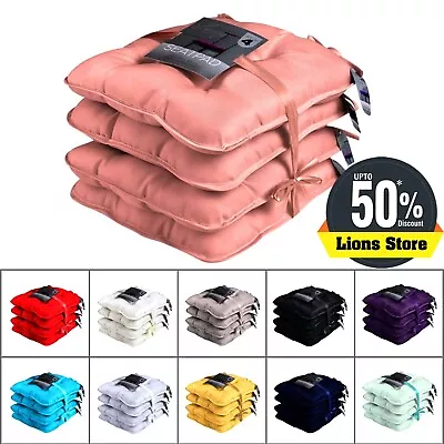 £15.99 • Buy Seat Cushions Thick Chair Pads Square Booster Outdoor Kitchen Patio Cushion 4X